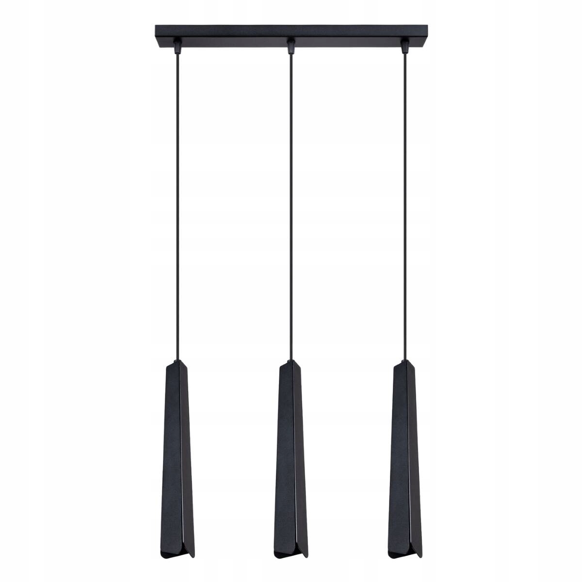 Trojitá moderná závesná lampa čierna nad stôl, bar, doska 3pk Sollux
