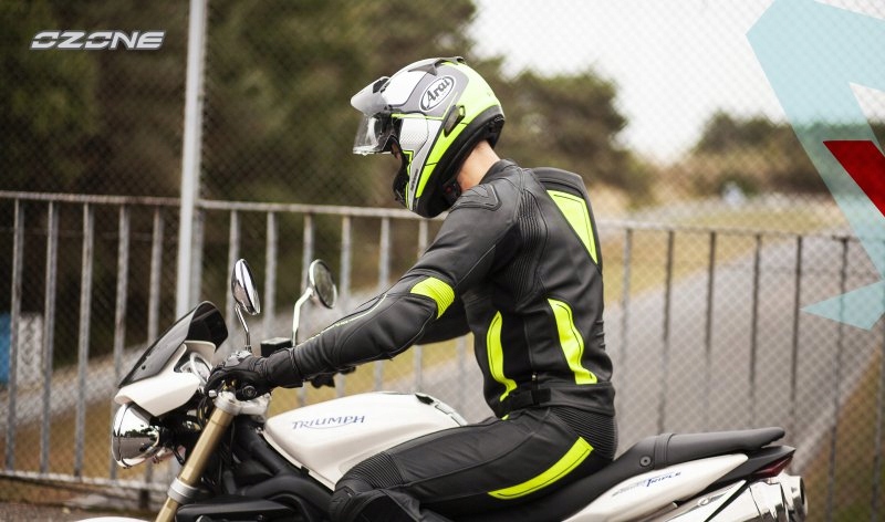 SPODNIE SKÓRZANE OZONE VOLT BLACK/WHITE 58 Rozmiar 58