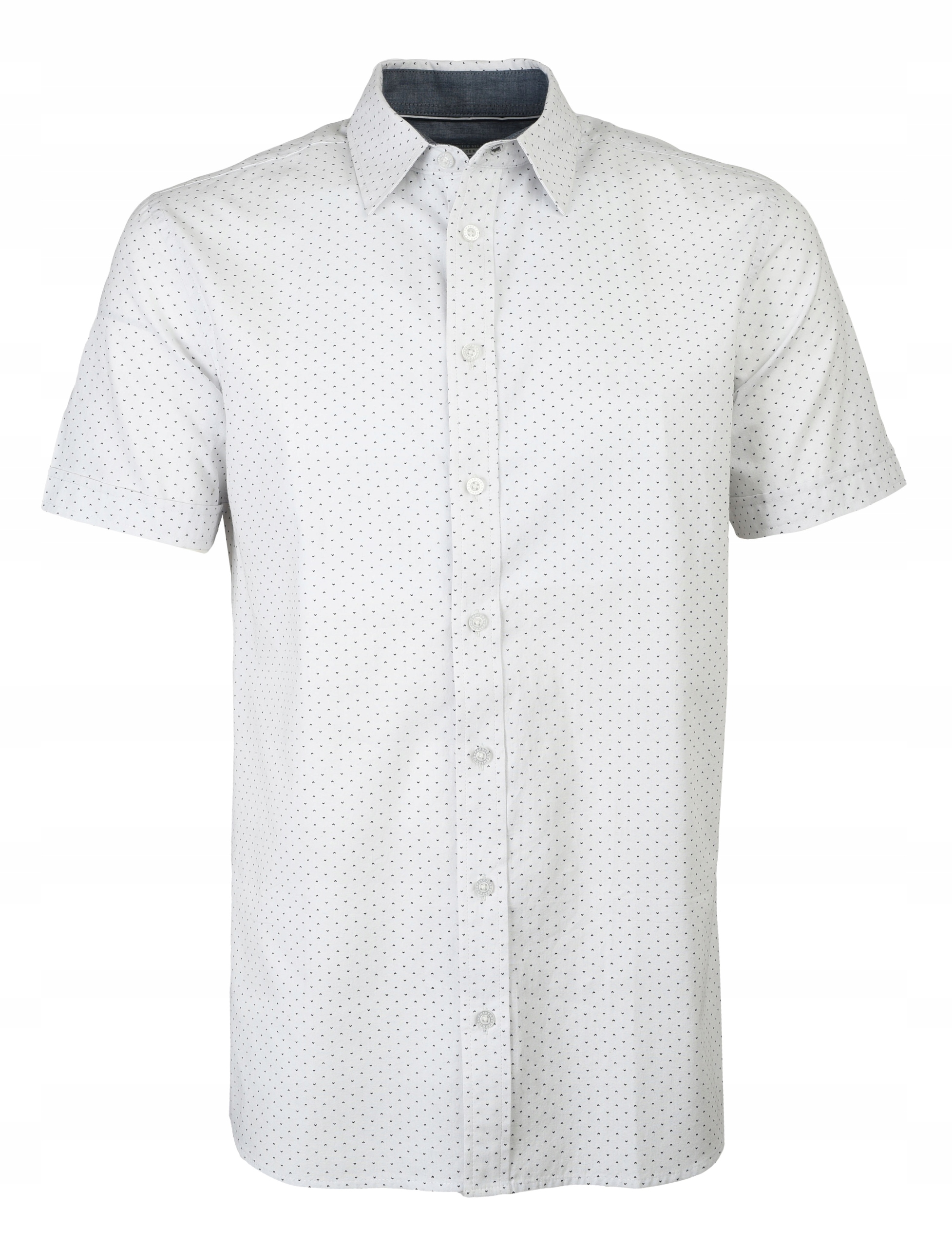 Pánská košile s krátkým rukávem Bílá Casual Slim Fit