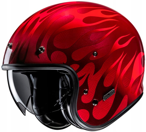 Hjc V31 Firo Červená Motocyklová Prilba Otvorená Jet
