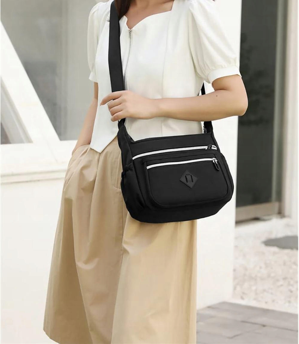 Torba Damska Torebka Miejska na ramię pojemna Materiał dominujący tkanina