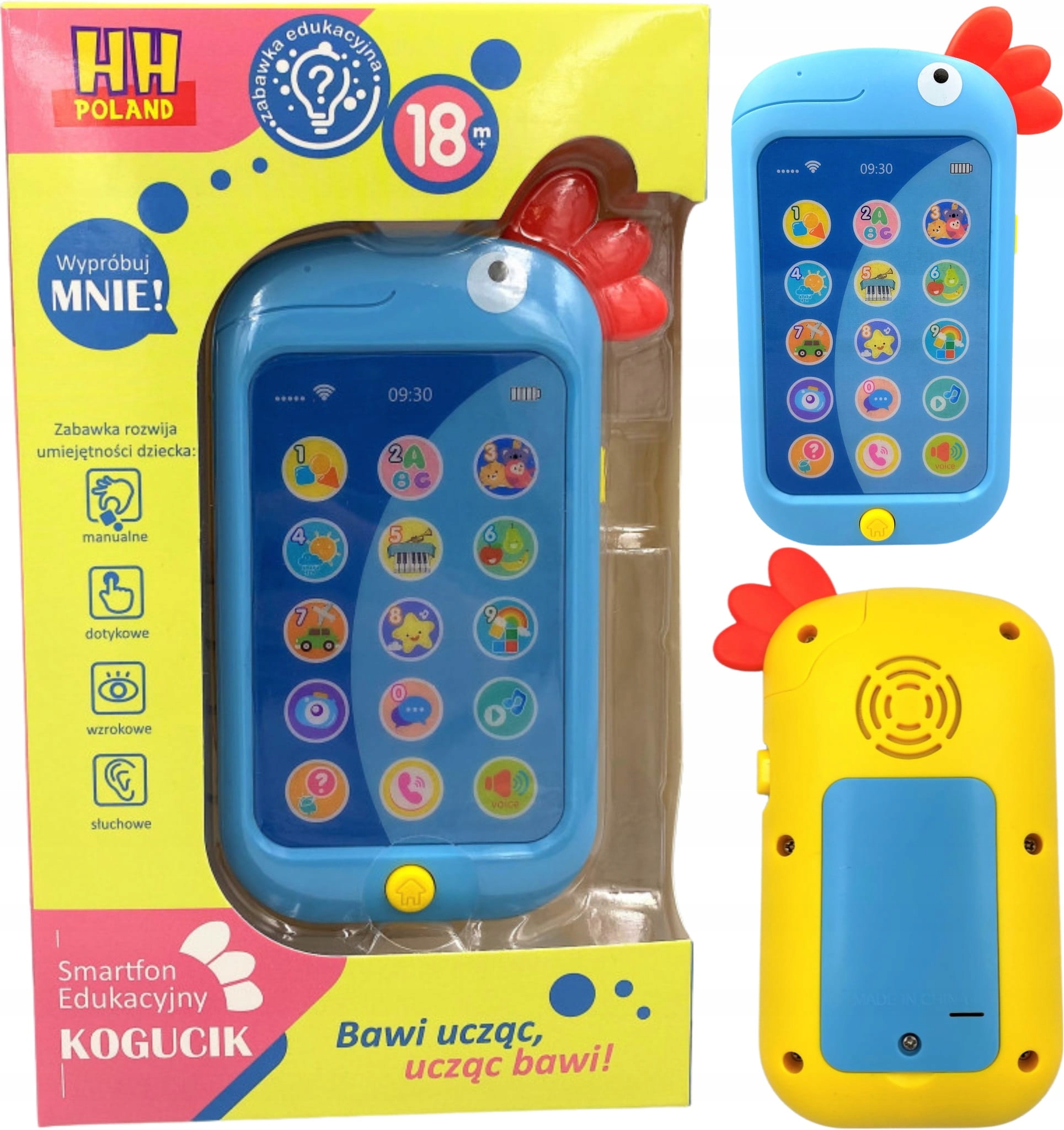 TELEFON KOGUCIK SMARTFON EDUKACYJNY mówi po polsku