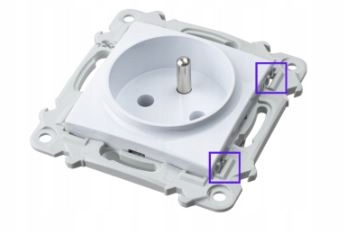 SZAFIR Gniazdo pojedyncze z uziemieniem BIAŁY Uziemienie Z uziemieniem