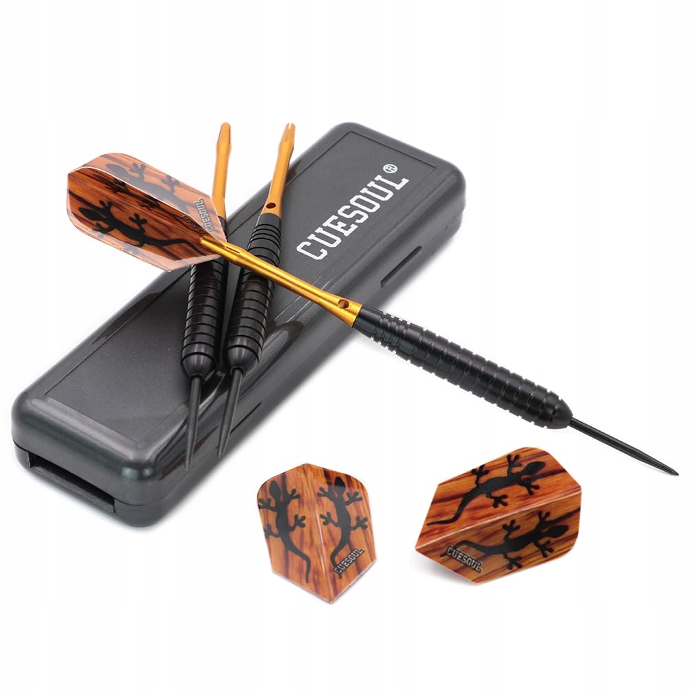 CUESOUL Rzutki Stalowe 23g Czarna Powłoka Mosiężne Beczki STBS051 — miniatura 4