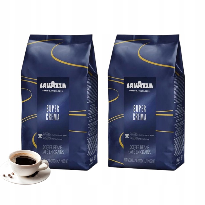 Lavazza Crema Kawa ziarnista 2x 1 kg 2x 1000 g
