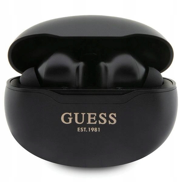 Bluetooth sluchátka Guess Classic Est Tws dokovací stanice černá