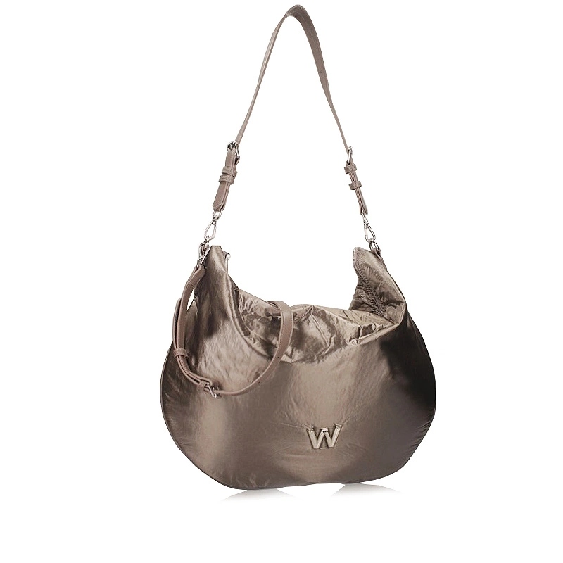 Prostorná originální kabelka přes rameno Wonders WB-54025 Nylon Taupe