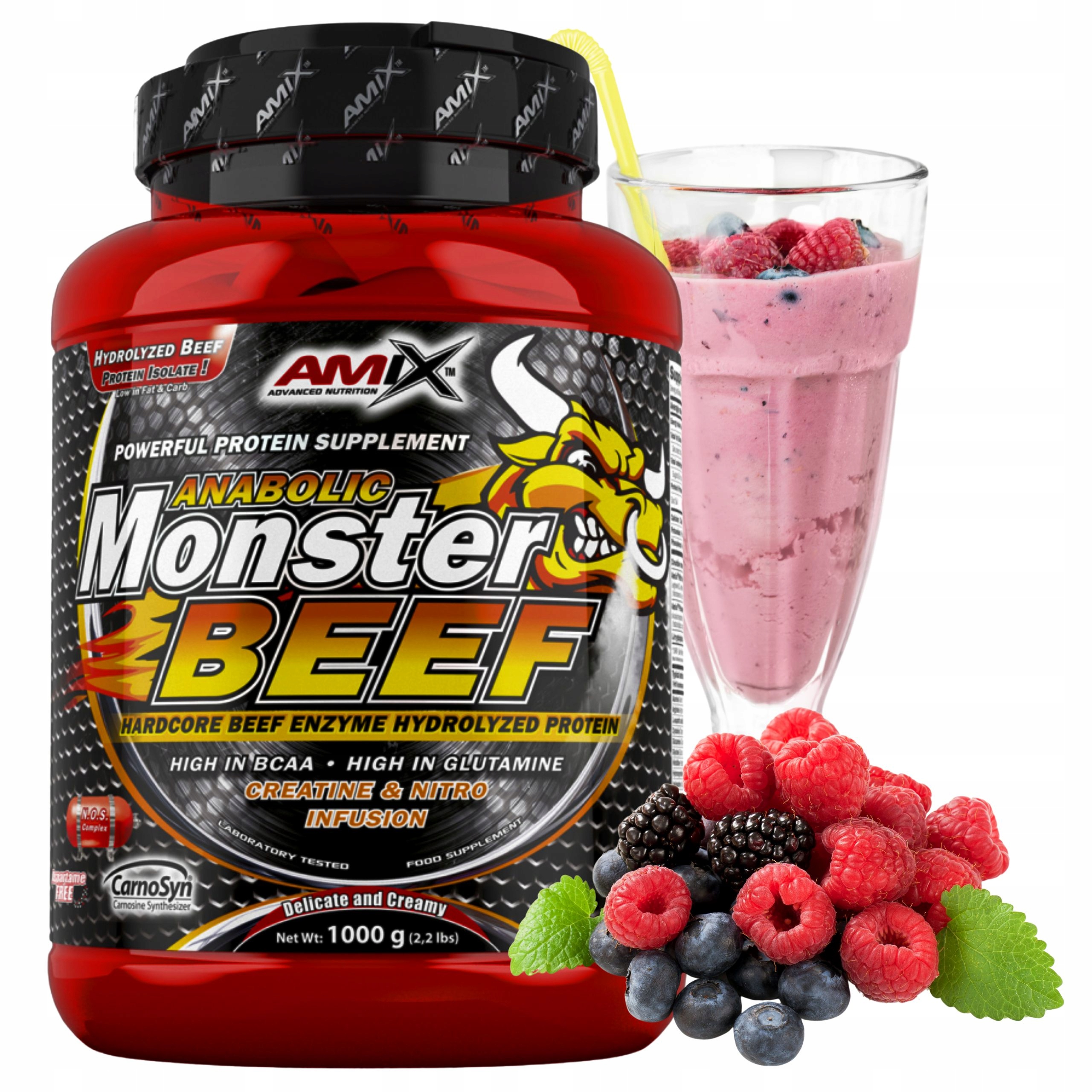 Protein bez laktózy Anabolic Monster Beef Hovězí protein Amix hydrolyzát 90%
