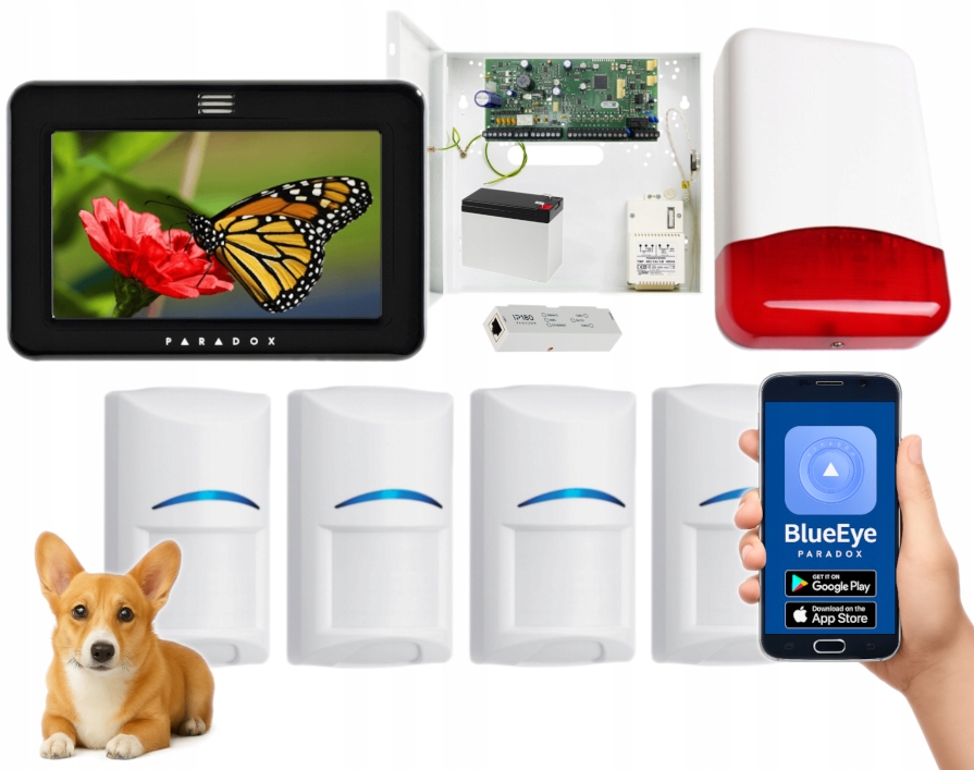 Zestaw Alarmowy Do Domu Mieszkania Paradox Wifi Aplikacja 4 Czujki Pet