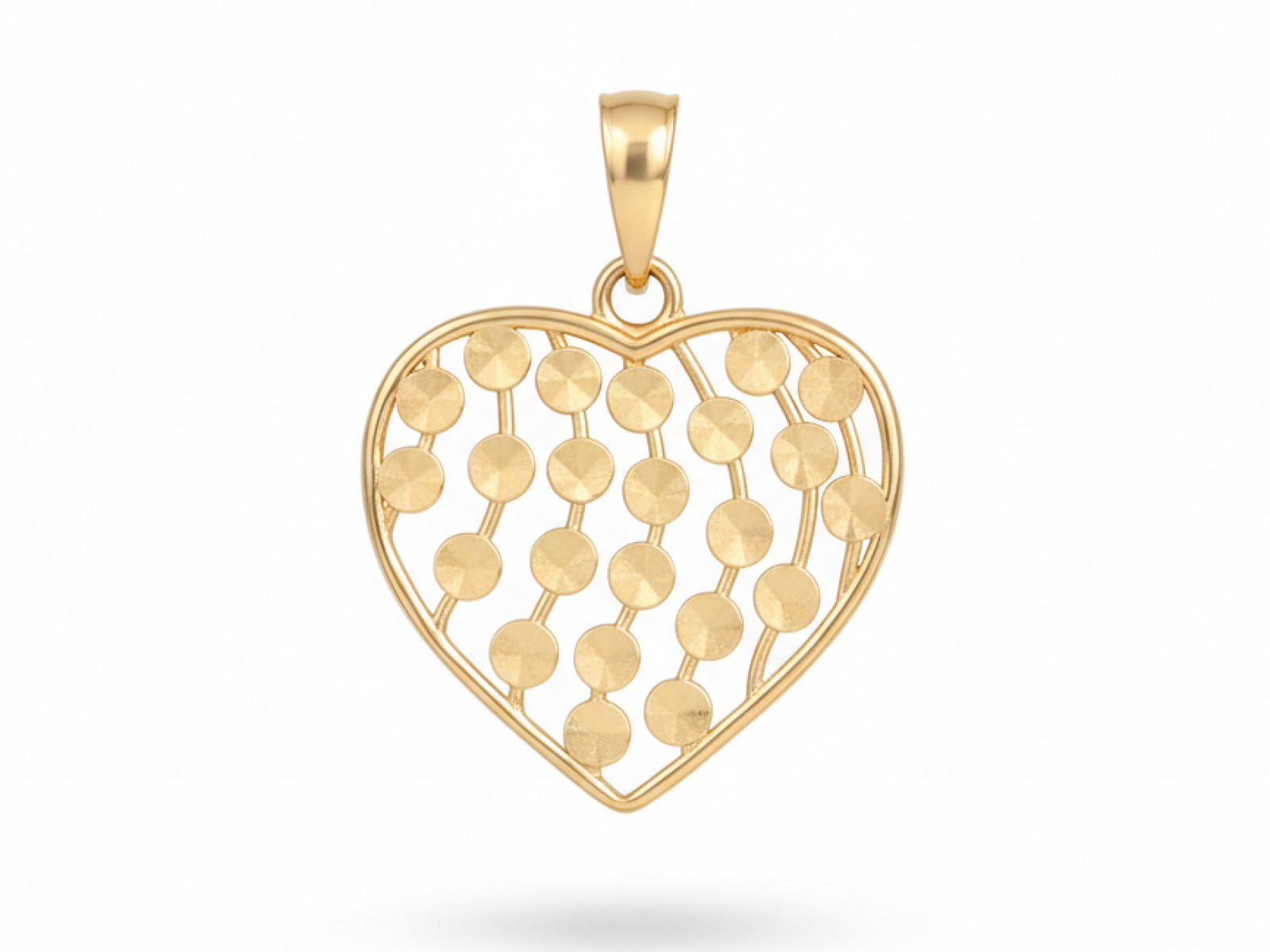 Přívěsek 585 s prolamovaným srdcem na řetízek jako dárek k Valentýnu