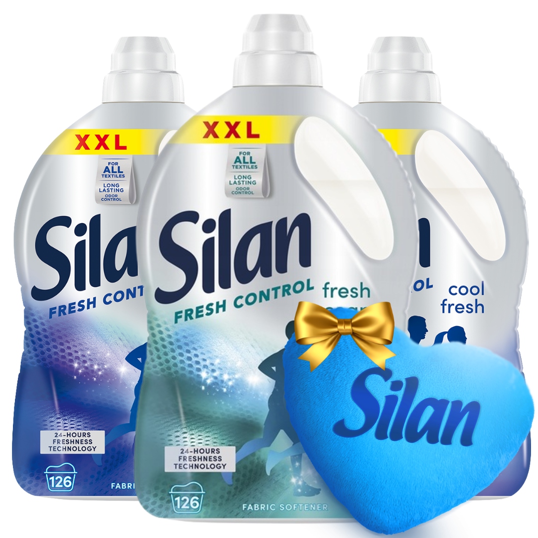 tekutá aviváž Silan Fresh s vůní 2,772 l x 3, 378 praní Dárek