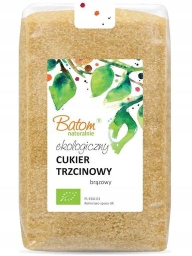Levně 3x Batom Cukr třtinový hnědý Ekologický Bio 1 kg Batom