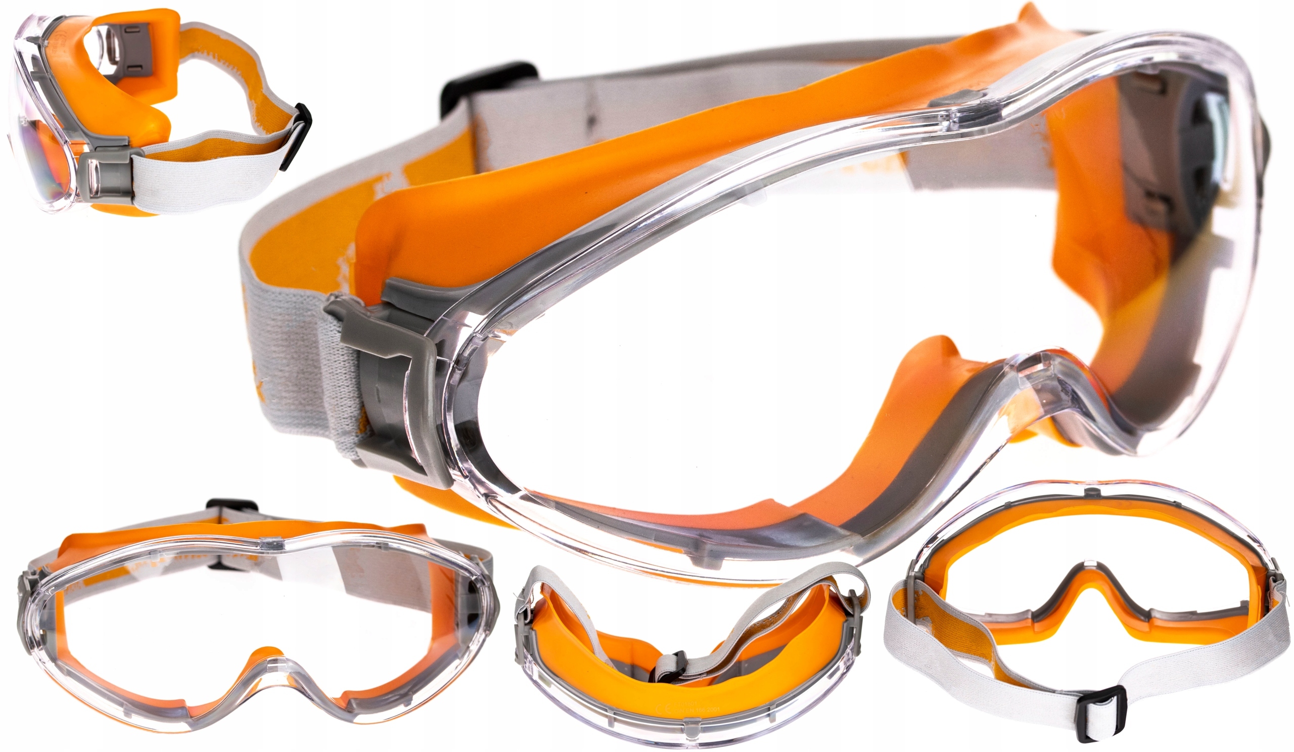 GOGLE OKULARY OCHRONNE ROBOCZE PRZECIWODPRYSKOWE BHP NIE PARUJĄ Model przeciwmgielne