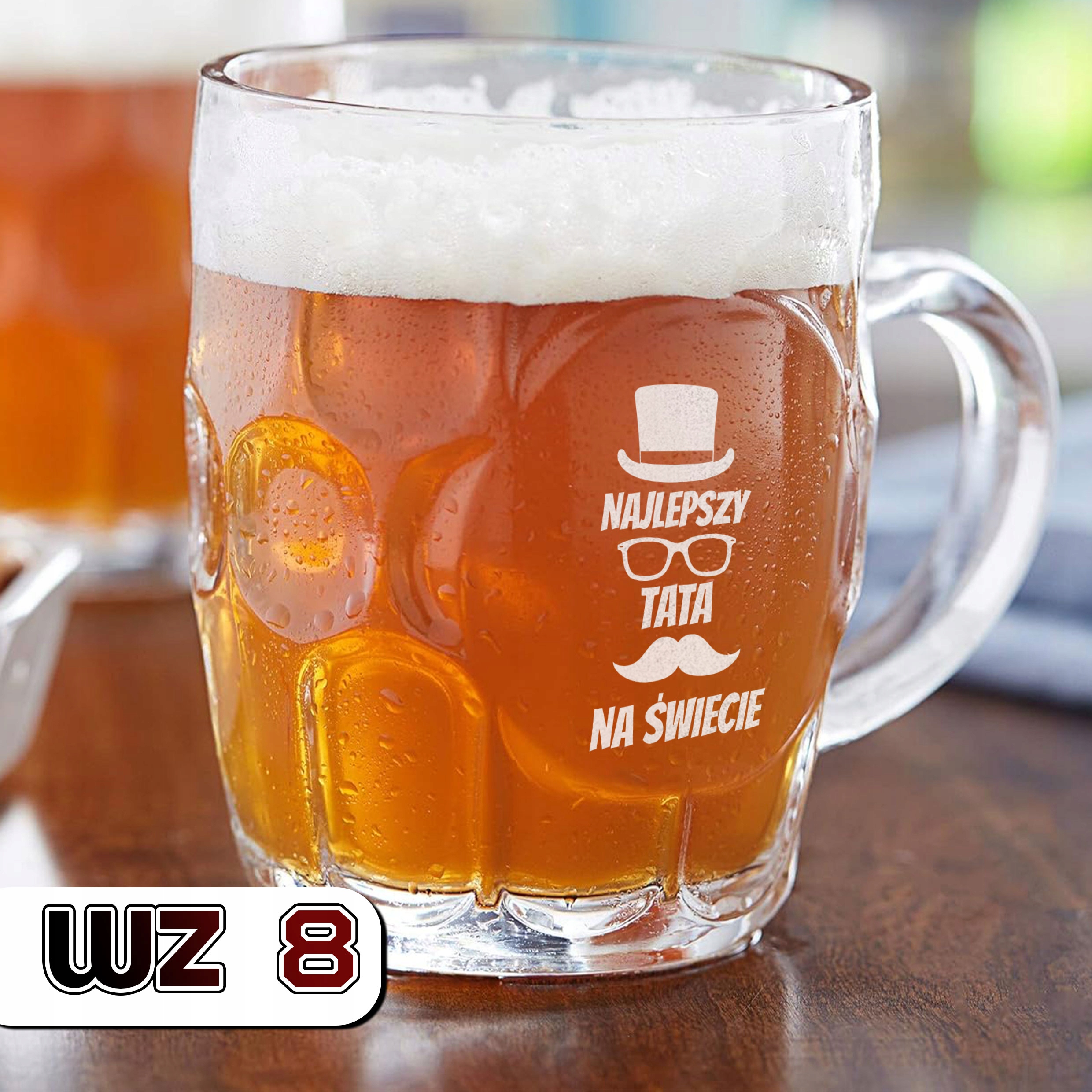 KUFEL DO PIWA NA PIWO PREZENT DLA TATY OJCA DZIEŃ TATY URODZINY Y4 Materiał wykonania szkło