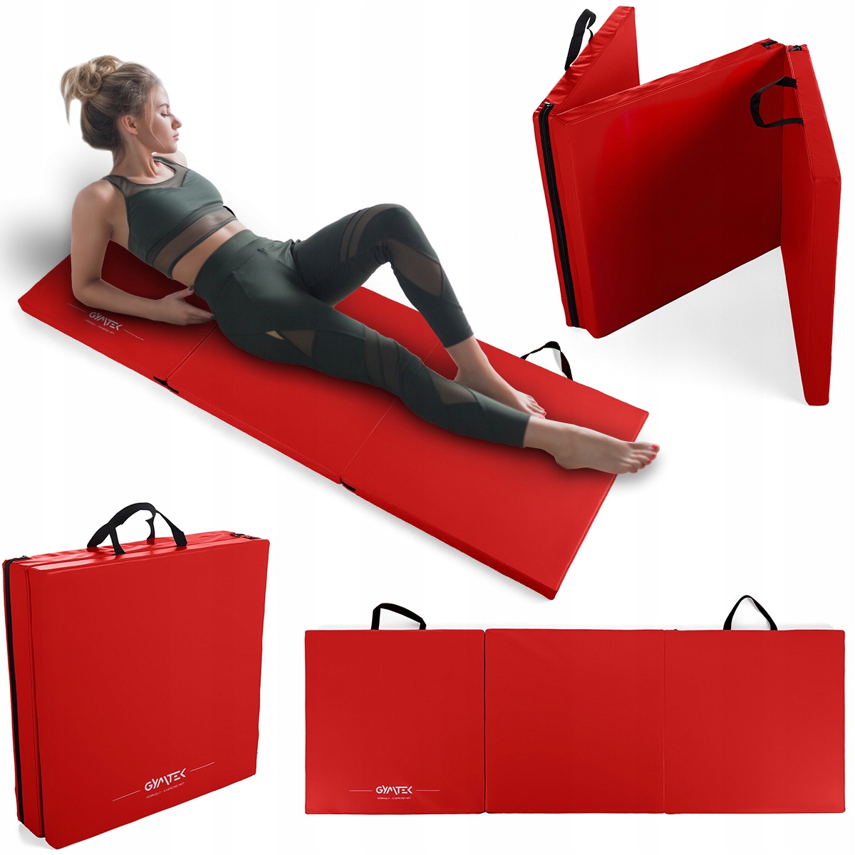 Materac Gimnastyczny Mata Do Ćwiczeń Składana Fitness Joga 180X60X5 Gymtek