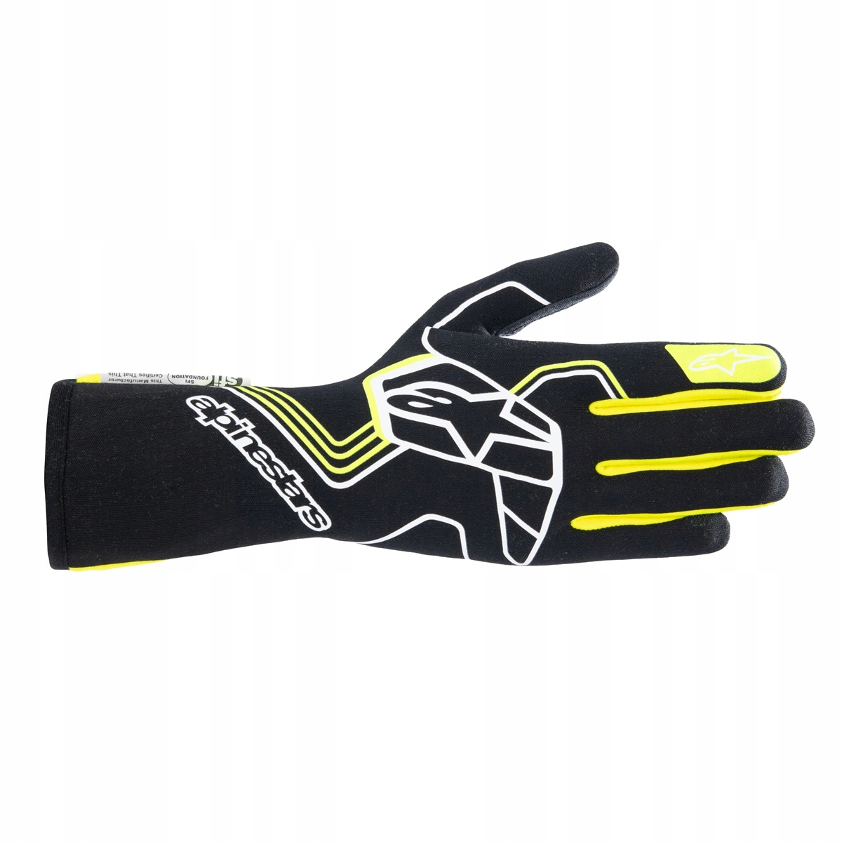 Rukavice Alpinestars Tech 1 Race v4 Fia čierno-žlté veľ M