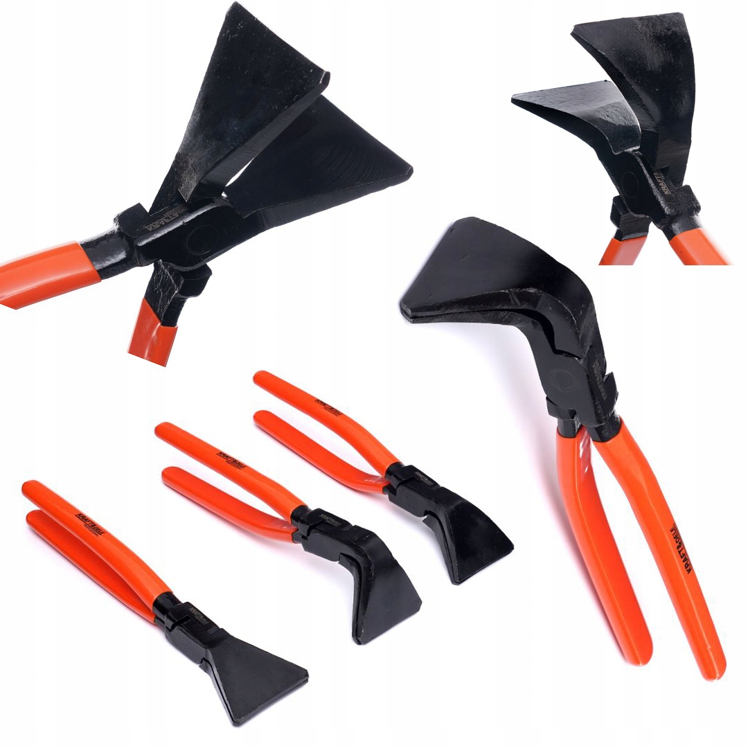 Sada pokrývačských kleští na ohýbání plechů 3x 180° 90° 45° 275 mm