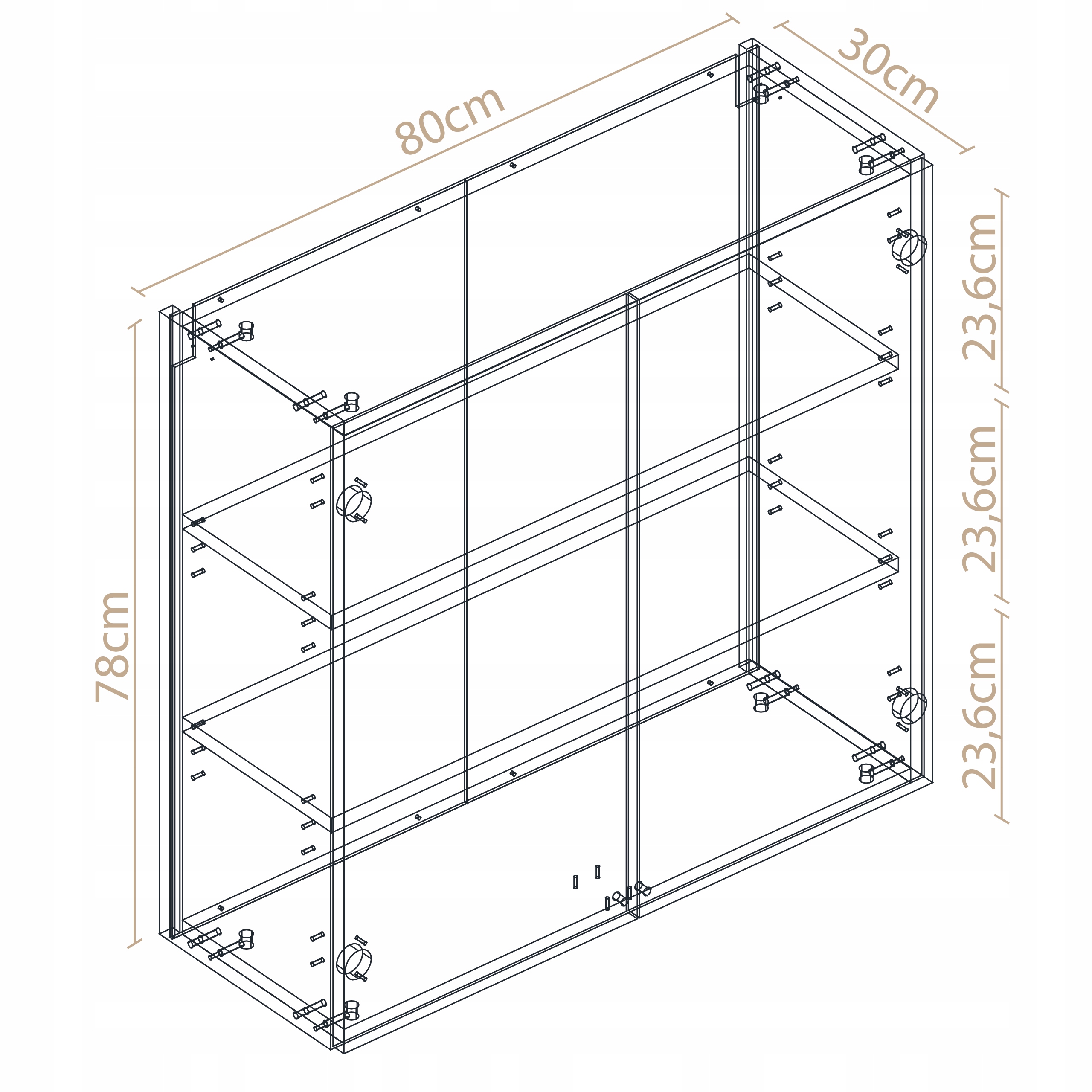 Dane techniczne szafki 80 cm