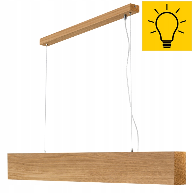 Závěsná stropní Led lampa Dubová 120CM Obývací pokoj Kuchyně Nad stolem 50W 3000K