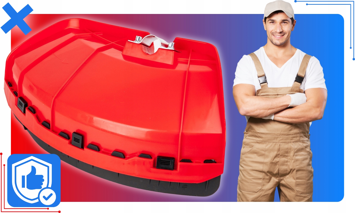 OSŁONA GŁOWICY DO KOSY SPALINOWEJ KOS SPALINOWYCH PODKASZARKI KOMPLETNA Marka bez marki