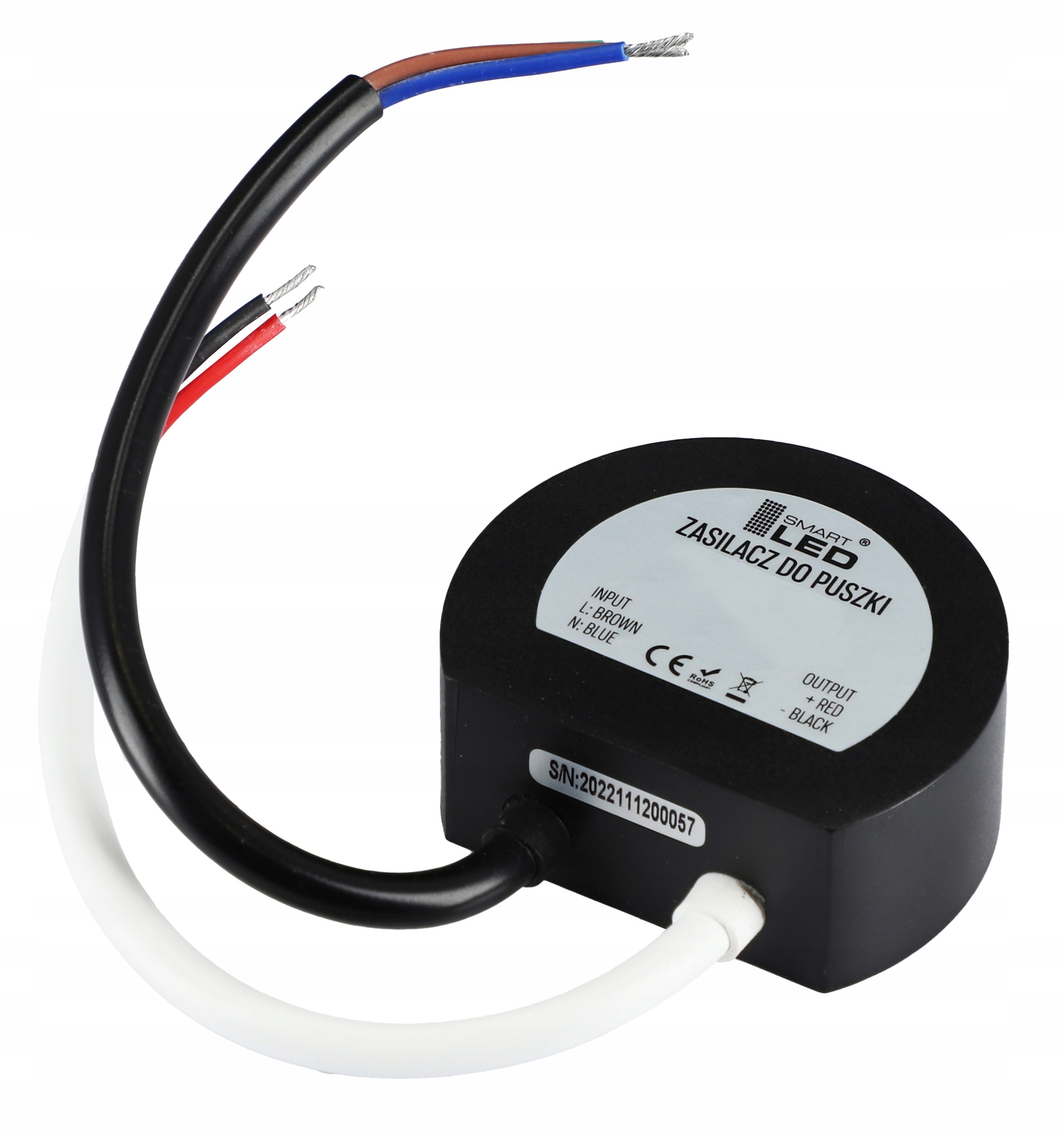 

Zasilacz do taśm Led 12V 25W dopuszkowy do puszki