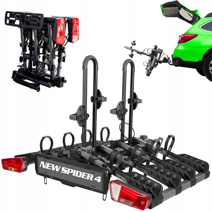 

Bagażnik Rowerowy Hak Spider 4 Rowery+linka+uchył