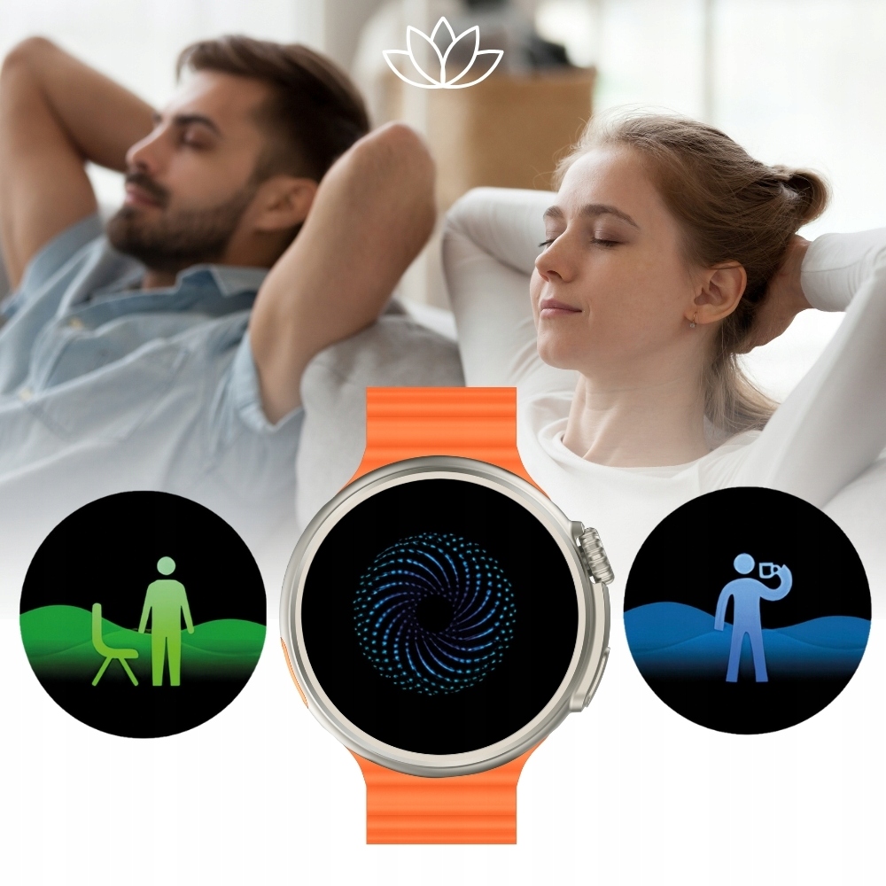Smartwatch Zegarek Metal AMOLED menu PL Rozmowy EKG Android iOS + 2 paski Lokalizator GPS tak