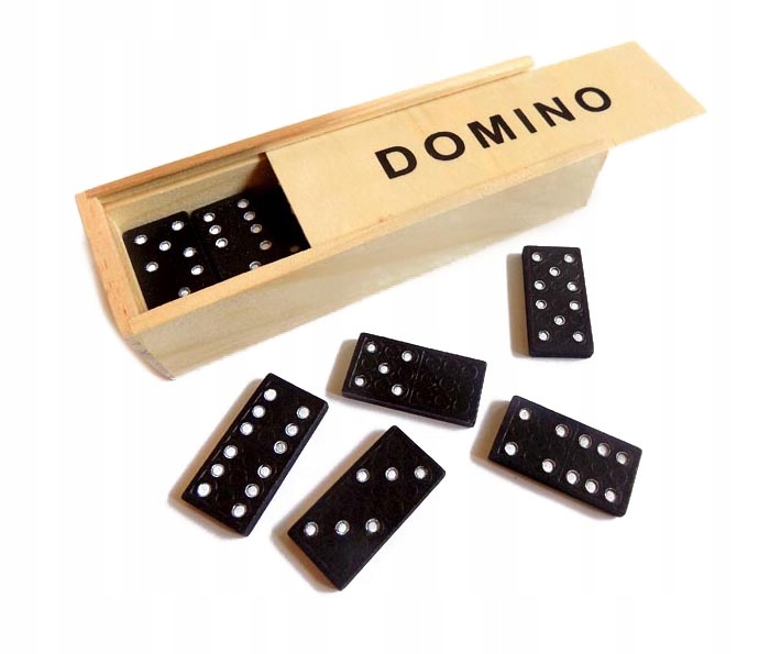 

Domino zestaw 28el gra w drewnianym etui zabawka