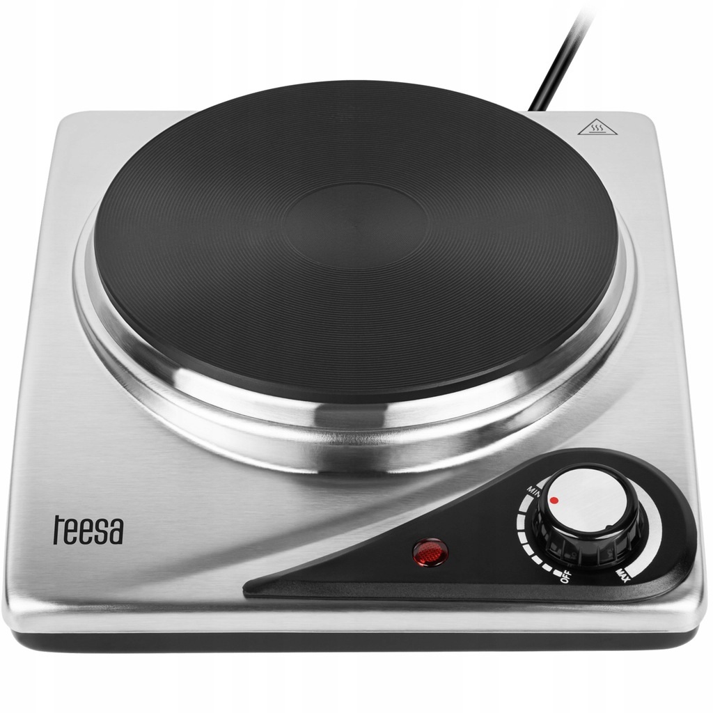 Mocna kuchenka elektryczna płyta na prąd stal Inox turystyczna 1 palnik