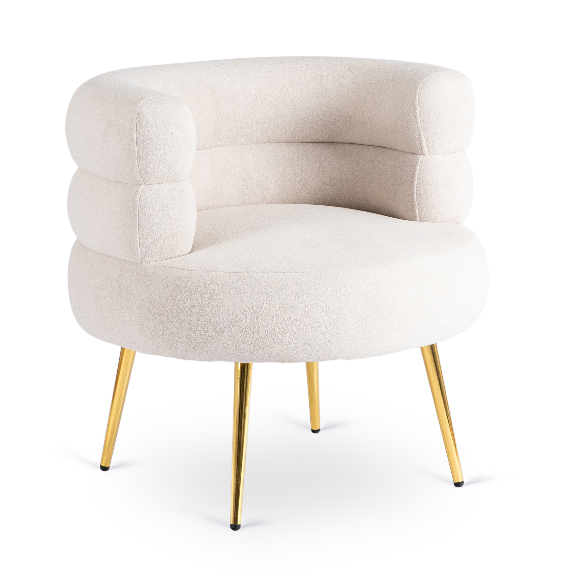 Sedací souprava Glamour pro toaletní stolek do obývacího pokoje Krémově zlatá Preston