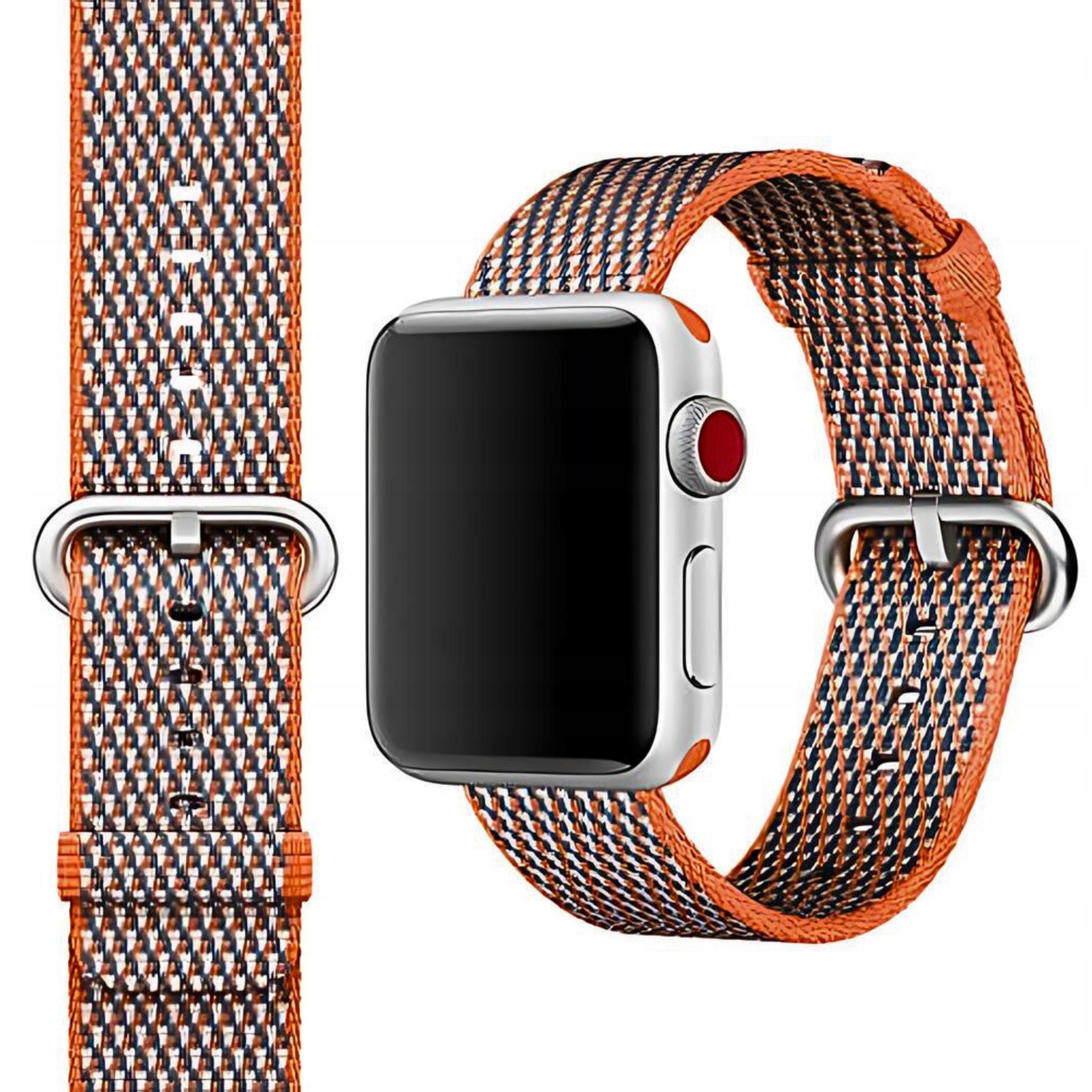 Apple Watch 42 mm Originální Oranžový Řemínek Woven Nylon Spicy Orange