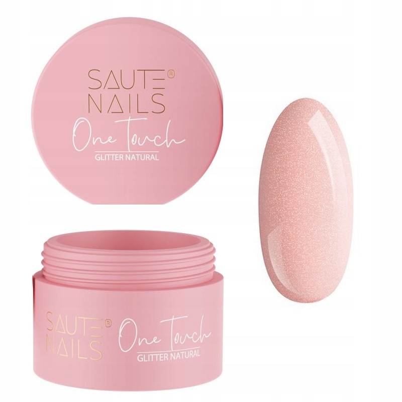 Stavební gel na nehty Saute Nails One Touch Glitter Natural 50 g