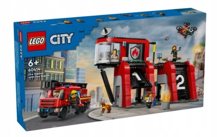 Lego 60414 Městská Hasičská Stanice S Hasičským Autem