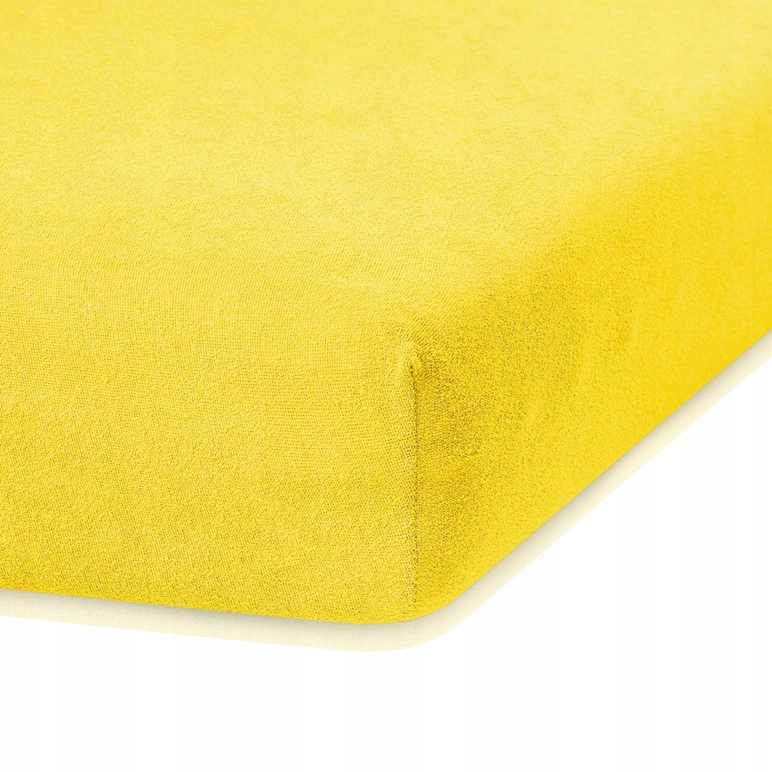 

Duże żółte prześcieradło z gumką 240x220 cm frotte
