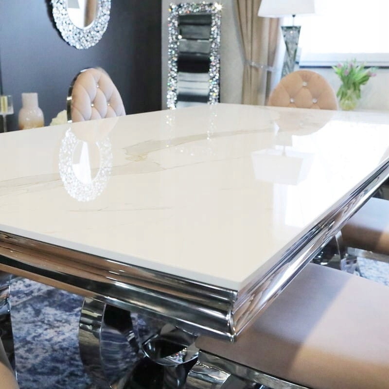 Stół glamour Dallas 200x100 blat spiek kwarcowy Głębokość mebla 100 cm