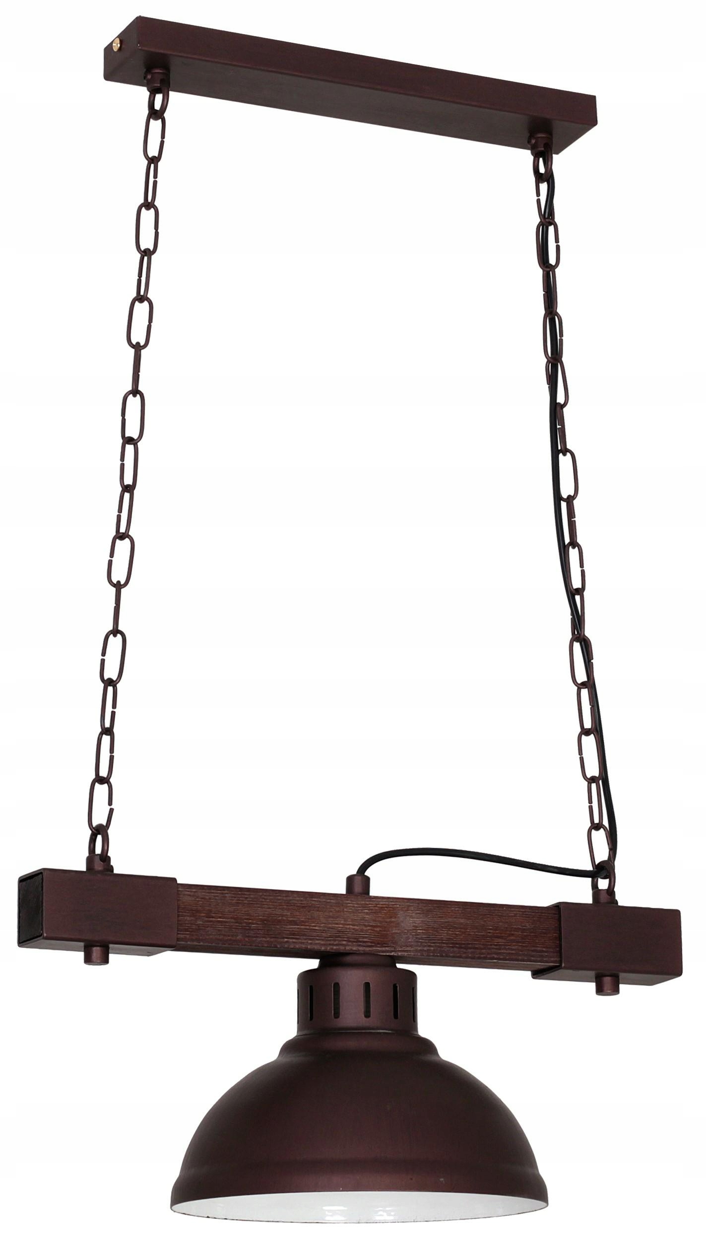 Závěsná stropní lampa Hakon tmavě hnědá 1xE27 industriální do kuchyně