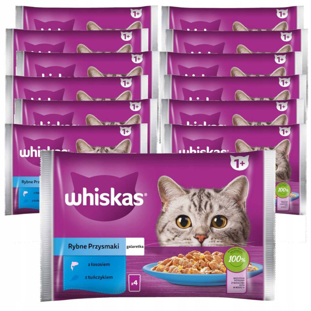 Levně Krmivo Whiskas Rybí Pochoutky V Želé 13 x 340 g