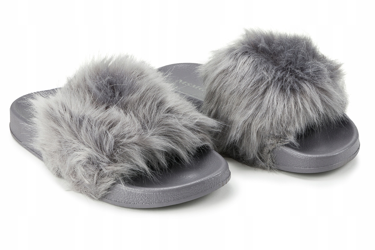 KLAPKI Z FUTERKIEM CIEPŁE KAPCIE MIĘKKIE FUTERKO Kod producenta dt6 grey1s