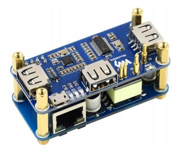 PoE/ETH/USB Hub Hat 3-portowy Hub Usb 2.0