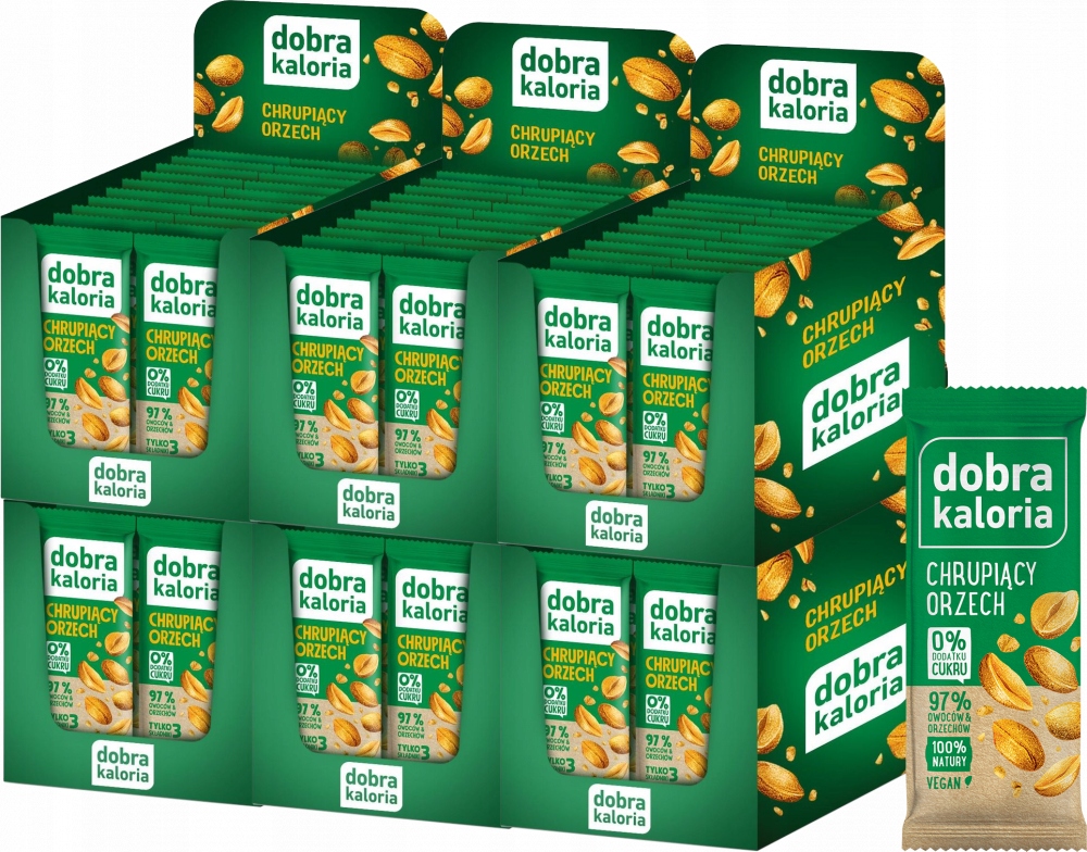 Baton Dobra Kaloria Chrupiący Orzech 35g x120