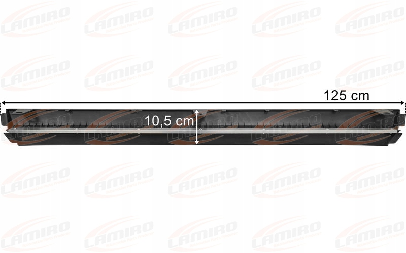 VOLVO FH4 FH5 SPOILER POD ZDERZAK ŚRODKOWY Z GUMĄ SZARY Producent części Lamiro