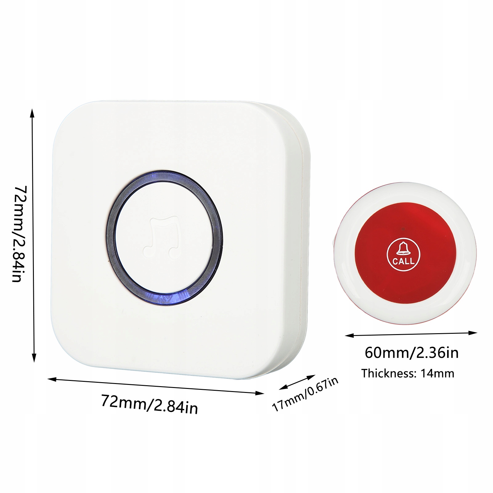 Bezprzewodowy pager opiekuna Alarm wezwania Marka bez marki