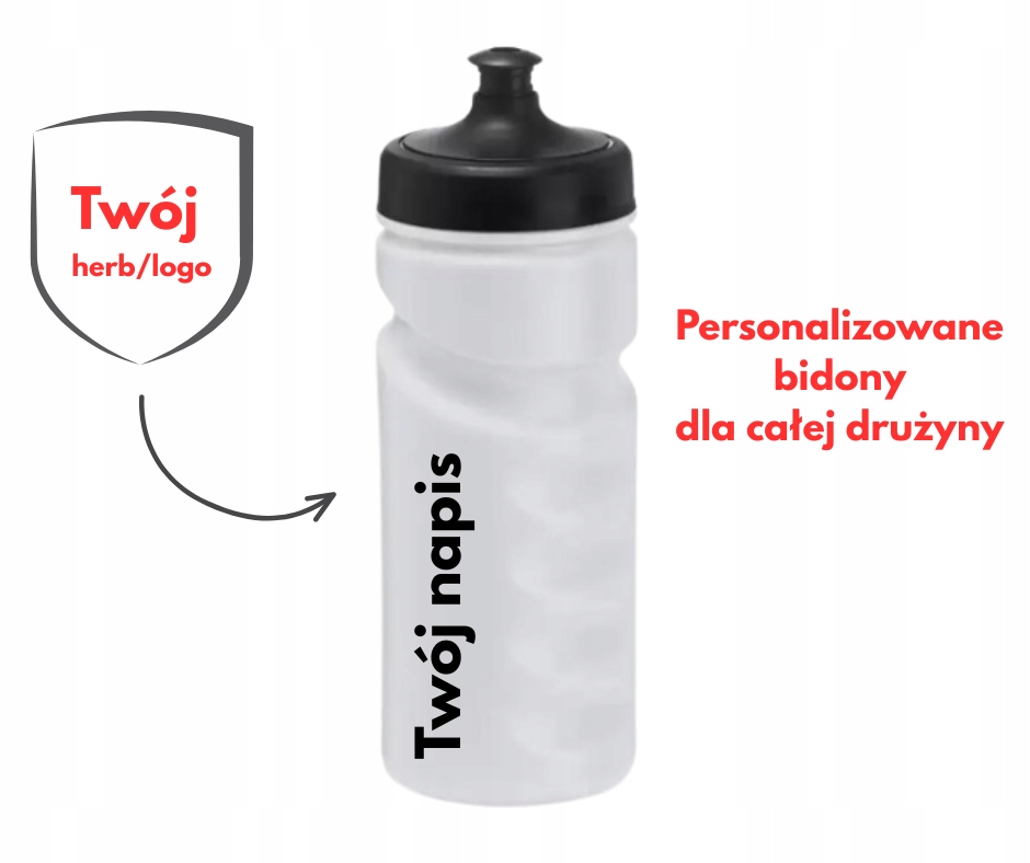 Lahev Na Pití personalizovaný s vaším nápisem Roly 500 ml bílý, 20 kusů