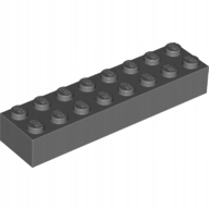 

4You Lego 3007 Klocek 2X8 Ciemno Szary