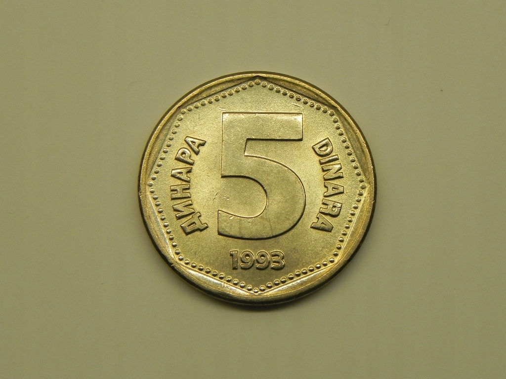 2914/ 5 DINARA 1993 JUGOSŁAWIA