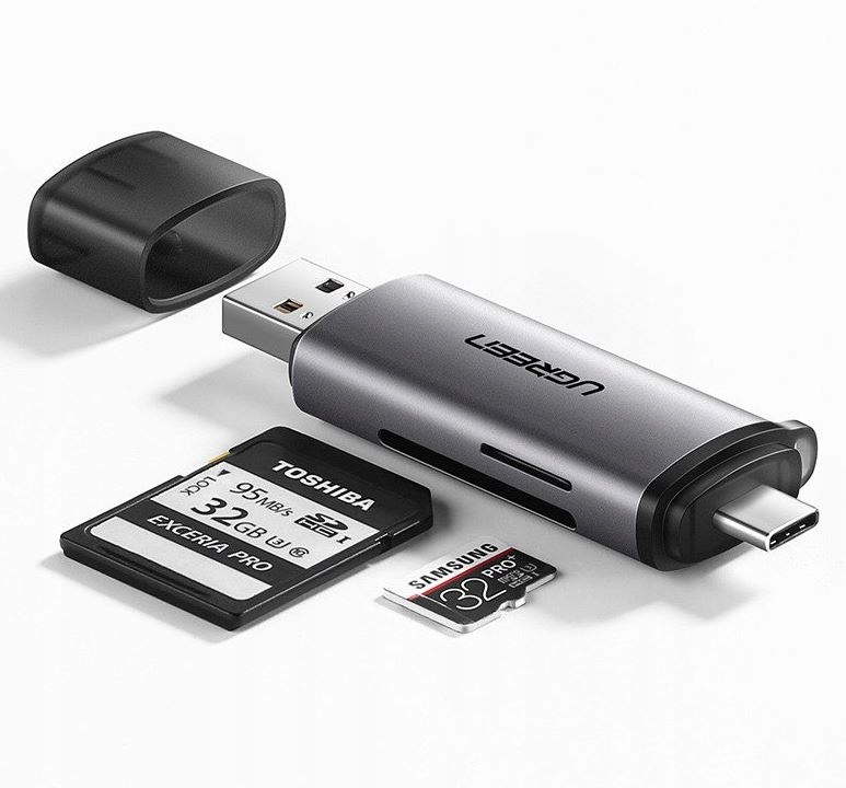 

Ugreen Czytnik Kart Usb-c Sd microSD Adapter Usb