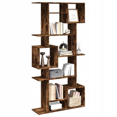 Regál Drevený dymový dub 92x29x188 cm Elegantná perla