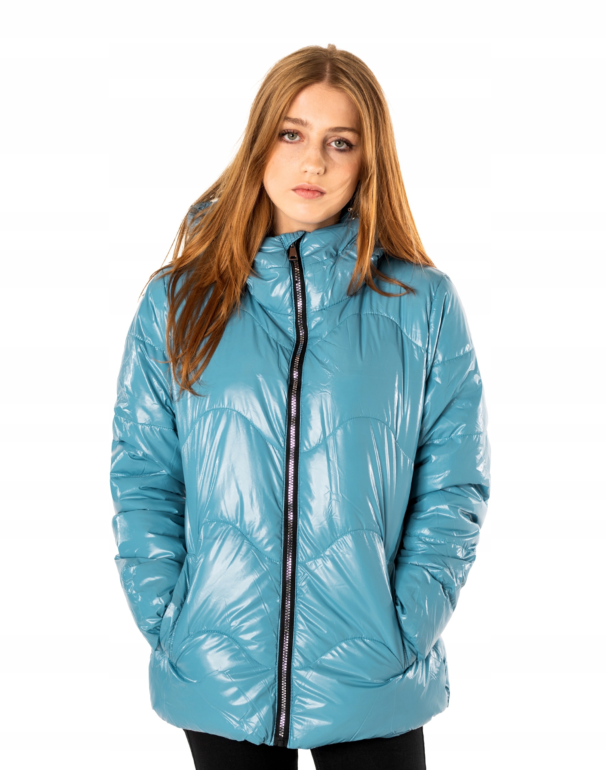 Teplá dámská zateplená bunda na zimu 36023-2 XL