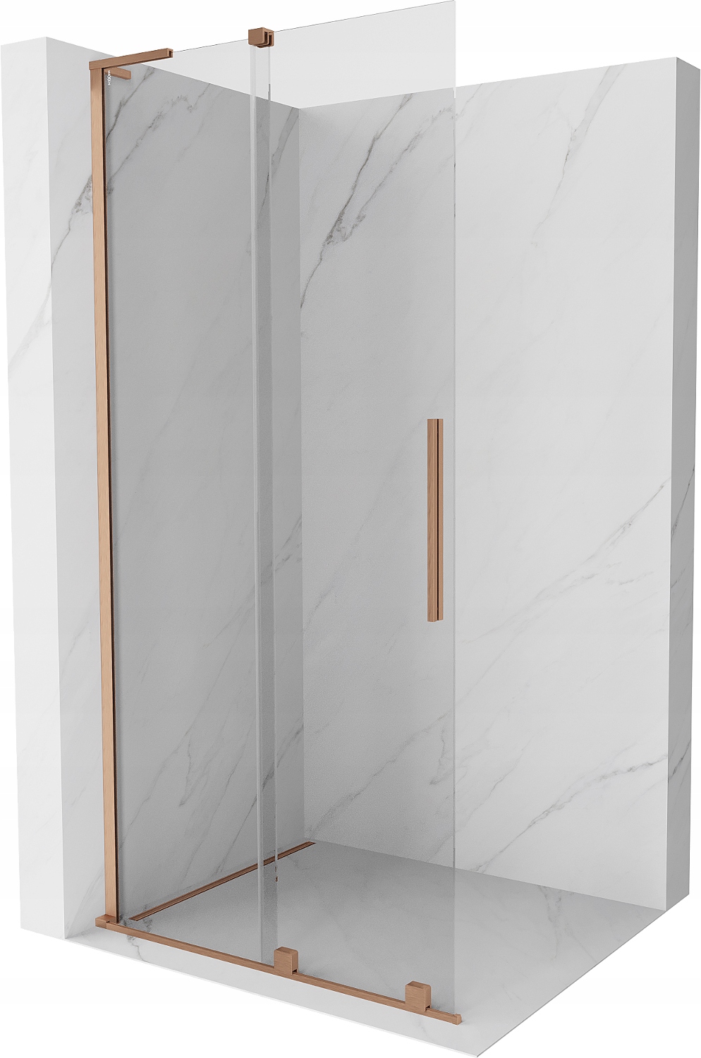 Mexen Velar L Ścianka Prysznicowa Walk-in 100X200 Transparent Miedź