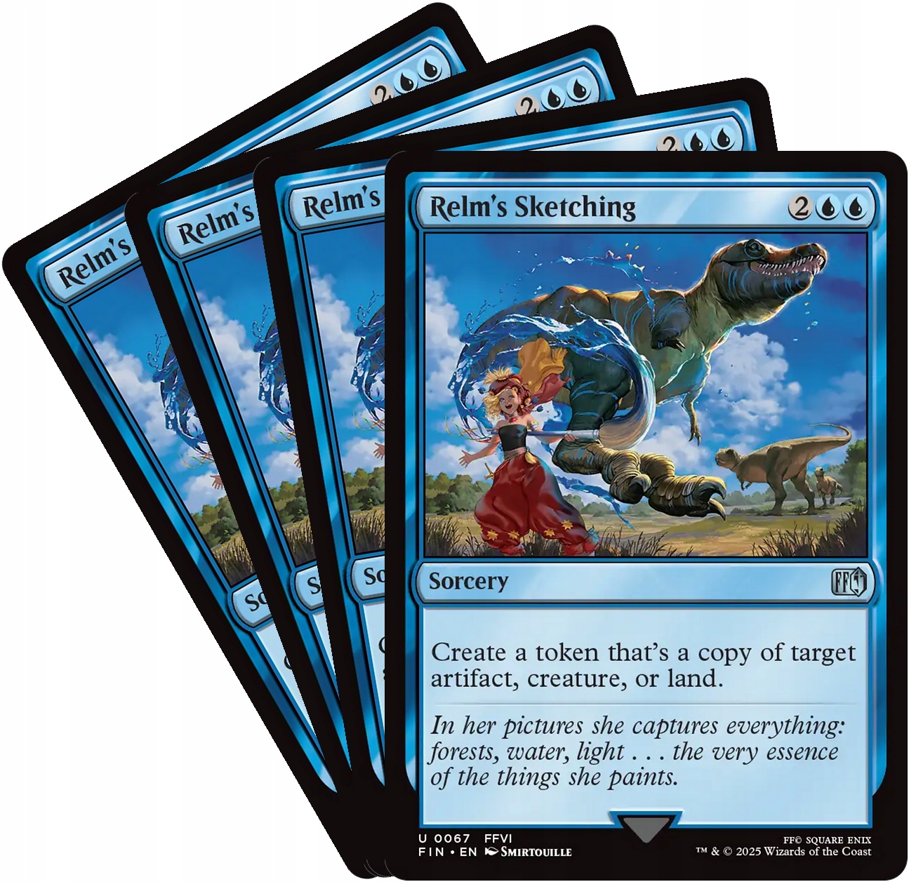 [mtg] Playset: 4x Relm's Sketching (fin)